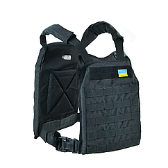 Плитоноска полегшана з кордури чорна