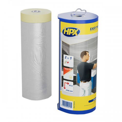 Плівка захисна HPX покривна з малярною стрічкою в диспенсері, 2700 мм*16 м
