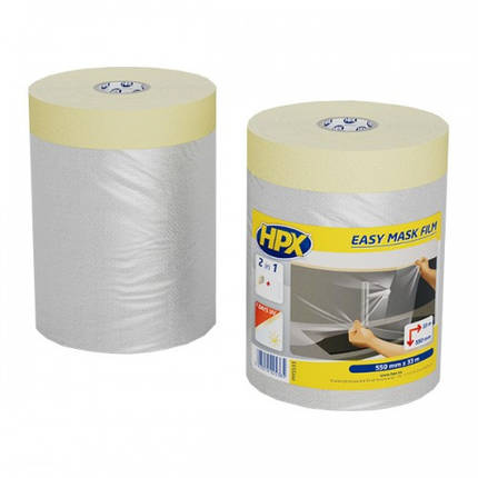 Плівка захисна HPX з малярною стрічкою, 550 мм*33 м, фото 1