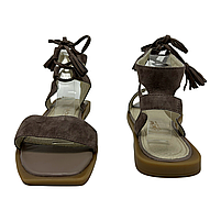 Жіночі босоніжки на грецькій шнурівці кольору капучино“Style Shoes”, фото 4