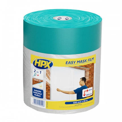 Плівка захисна HPX укривна з армованою стрічкою для зовнішніх робіт, 550 мм*20 м, фото 1