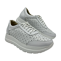 Жіночі кросівки з перфорованої шкіри білого кольору “Style Shoes”, фото 6