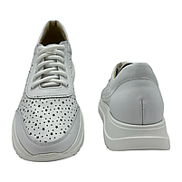 Жіночі кросівки з перфорованої шкіри білого кольору “Style Shoes”, фото 7