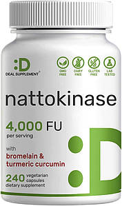 Наттокіназа Deal Supplement Nattokinase 2000 FUs 240 капс.