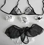 Костюм покоївки для дорослих ігор ліфчик, стрінги та фартух, фото 10