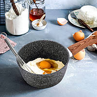 Ківш 16 см з алюмінію з покриттям сірий мармур Kamille