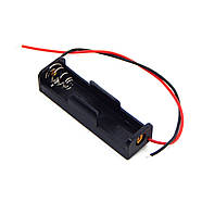 Батарейний відсік для однієї батарейки типу AA з проводами (розмір 58x17x13 мм), фото 3