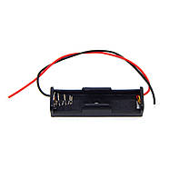 Батарейний відсік для однієї батарейки типу AA з проводами (розмір 58x17x13 мм), фото 2