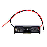 Батарейний відсік для однієї батарейки типу AA з проводами (розмір 58x17x13 мм), фото 4