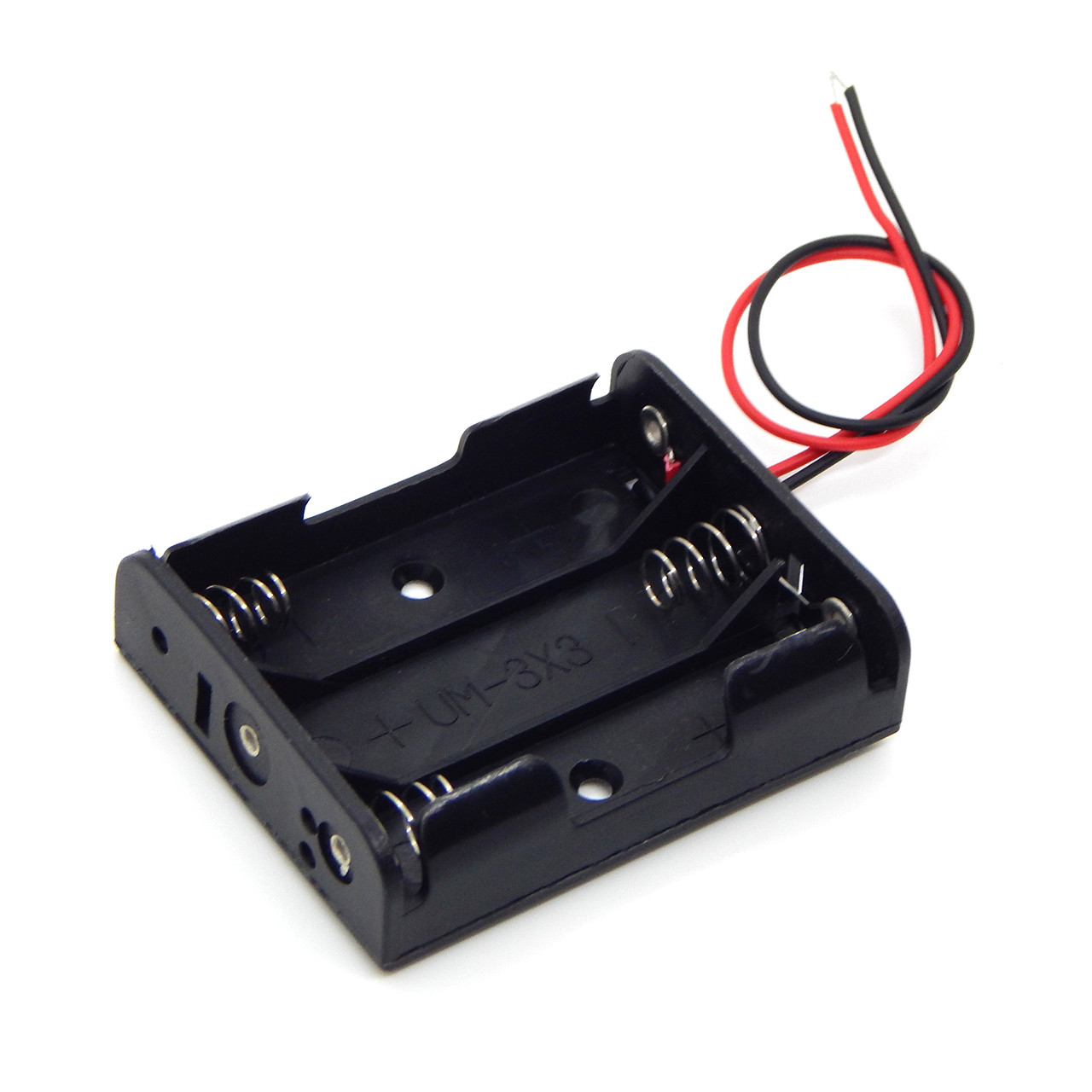 Батарейний відсік на 3 батарейки типу AA з проводами (57х42х15), фото 1