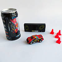 Міні-машинка на пульті управління Розмір 7 см з акумулятором і фарами, що світяться Настільна машинка