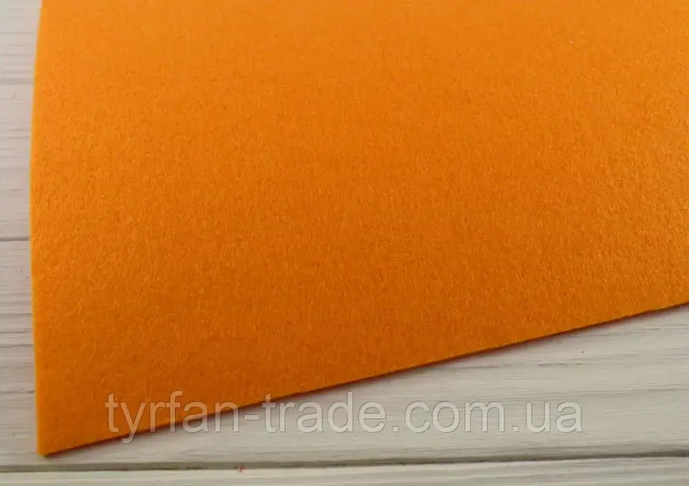 Технічна повсть — колір жовтогарячий 3 мм, фото 1