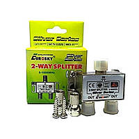 Делитель ТВ сигнала Eurosky + Fконектори 2 Way Splitter