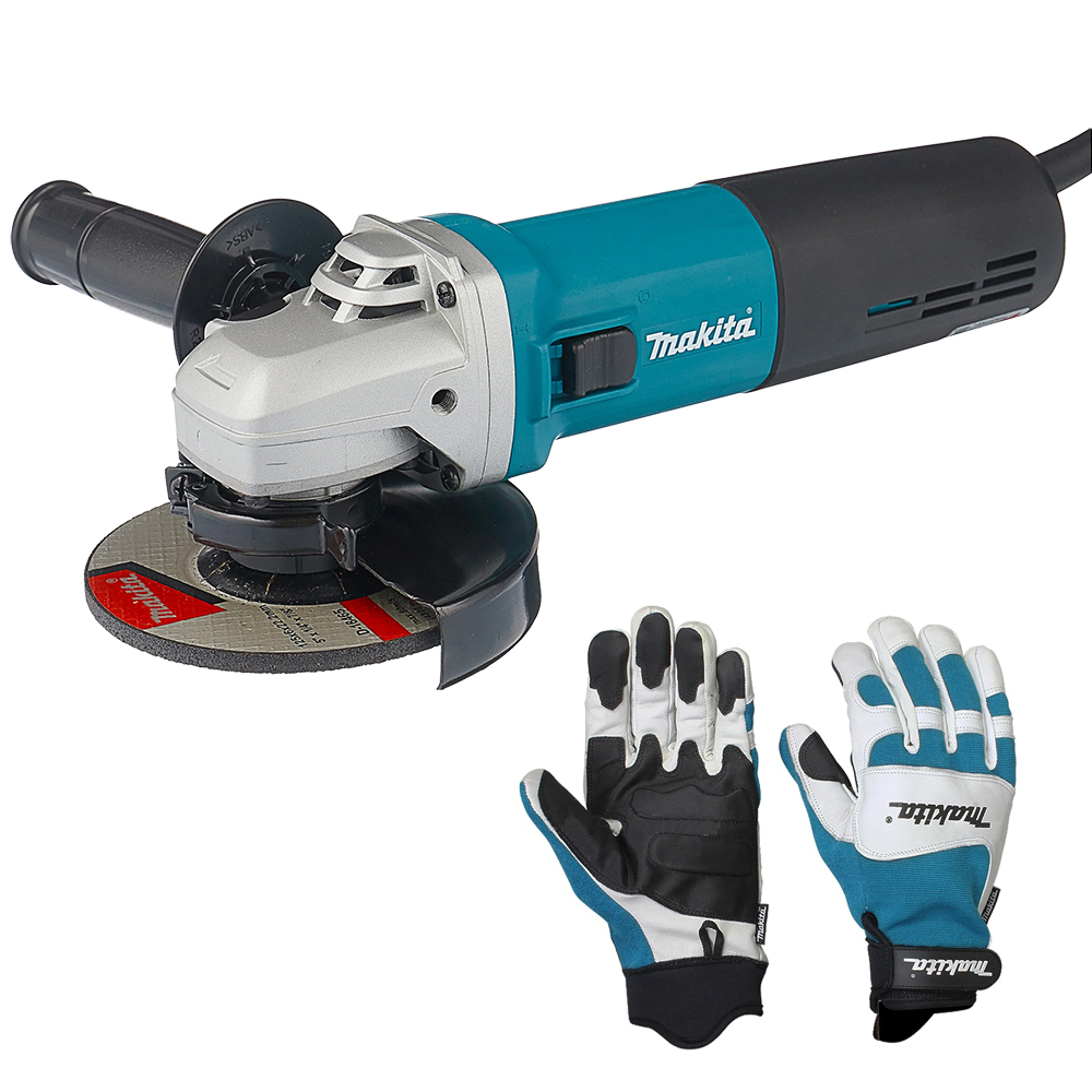 Кутова шліфувальна машина Makita 9565CVR + рукавички