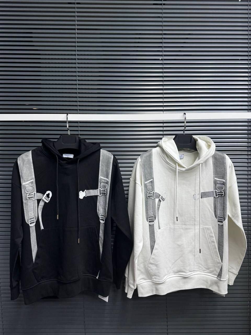 Чоловіча кофта худі OFF WHITE CK8791 чорна, фото 1