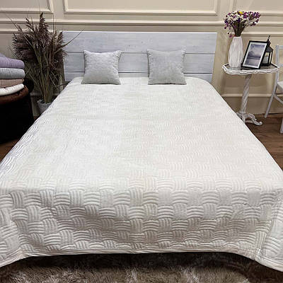 Веюрове покривало CH Weave 220х240см двоспальне євро білий