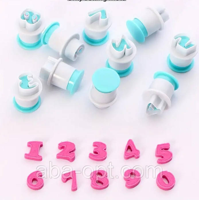 Набір вирубок для мастики L 5 см Цифри ( 10 шт ), фото 1