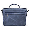 Чоловіча сумка-портфель на плече з ручкою TARWA RK-6008-3md синя, фото 6