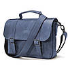 Чоловіча сумка-портфель на плече з ручкою TARWA RK-6008-3md синя, фото 9