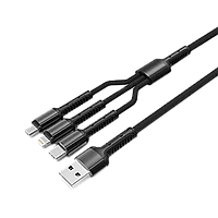 Кабель (шнур) LP 3 в 1 USB 3.0 to Type-C/Lightning/Micro-USB 1м (C20CM)