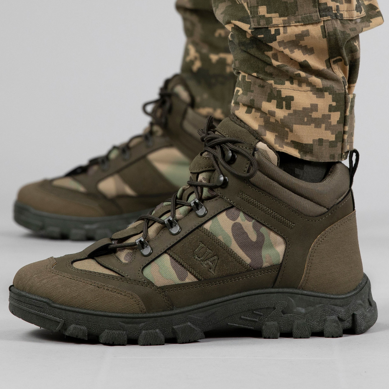 Тактичні зимові черевики з хутром хакі (МД 2210/2)