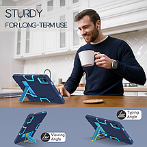 Чехол Strong Case Tablet на Xiaomi Redmi Pad SE 11" / чорний+малиновый, фото 6