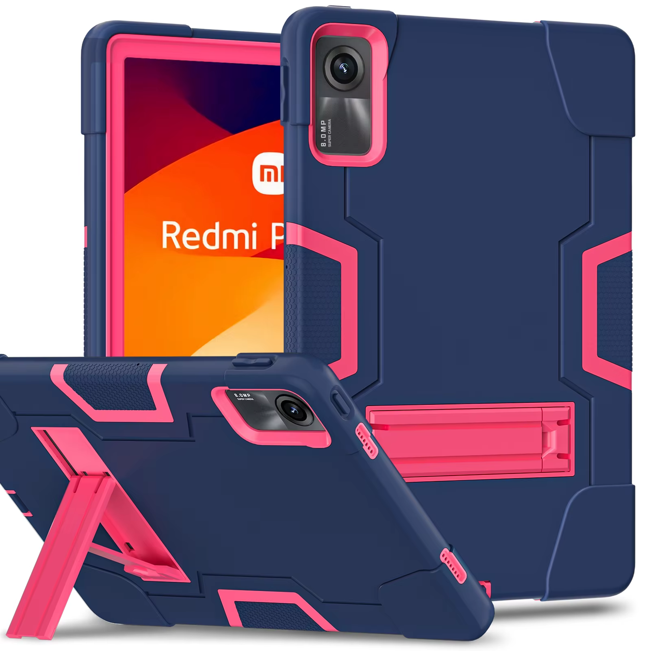 Чохол Strong Case Tablet на Xiaomi Redmi Pad SE 11" / синій + малиновий
