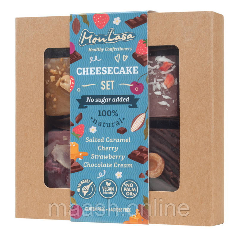 Чізкейк Асорті без глютену, без лактози, без цукру Monlasa, 160г, фото 1