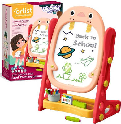 Двосторонній мольберт регульована висота нахил Магнітна дошка і набір настільних ігор літери цифри крейда маркер