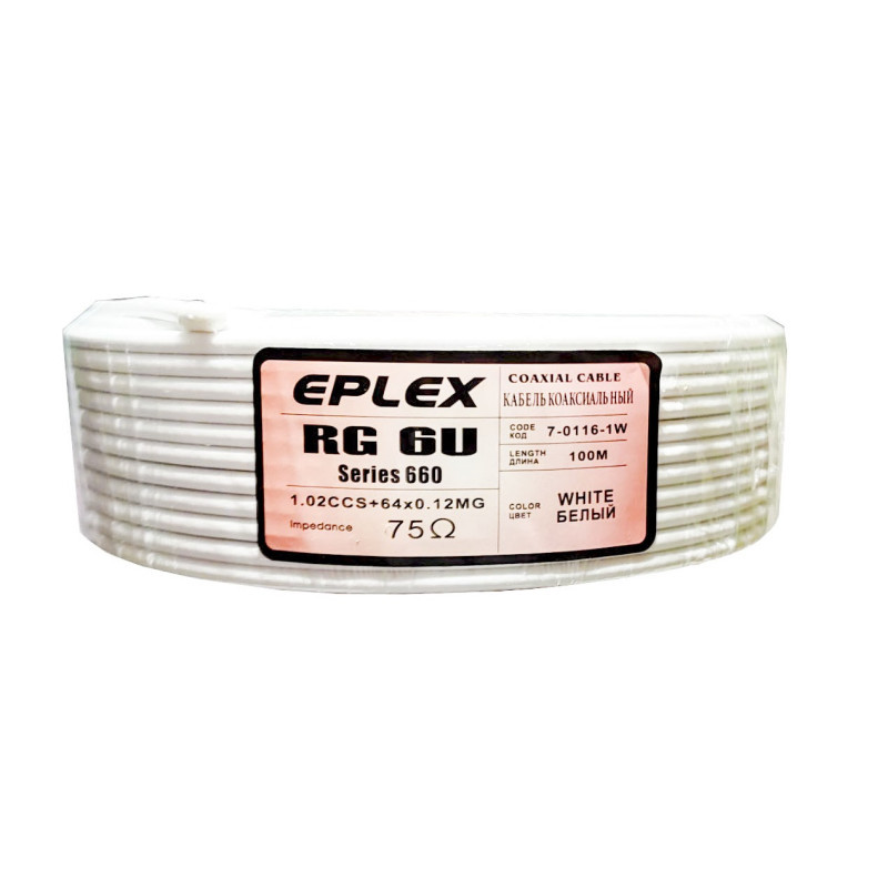 Коаксіальний кабель RG-6U Series 660 TM EPLEX 100 м
