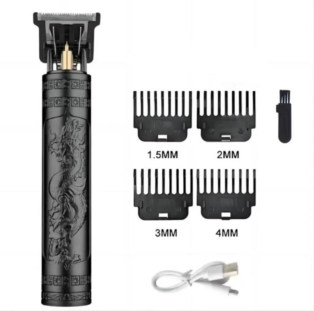 Тример для стрижки волосся та бороди T9-2 Black, 4 насадки