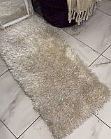 50x100 см Килим з високим ворсом Atlantis, на підлогу у спальню та інші кімнати, бежевого кольору