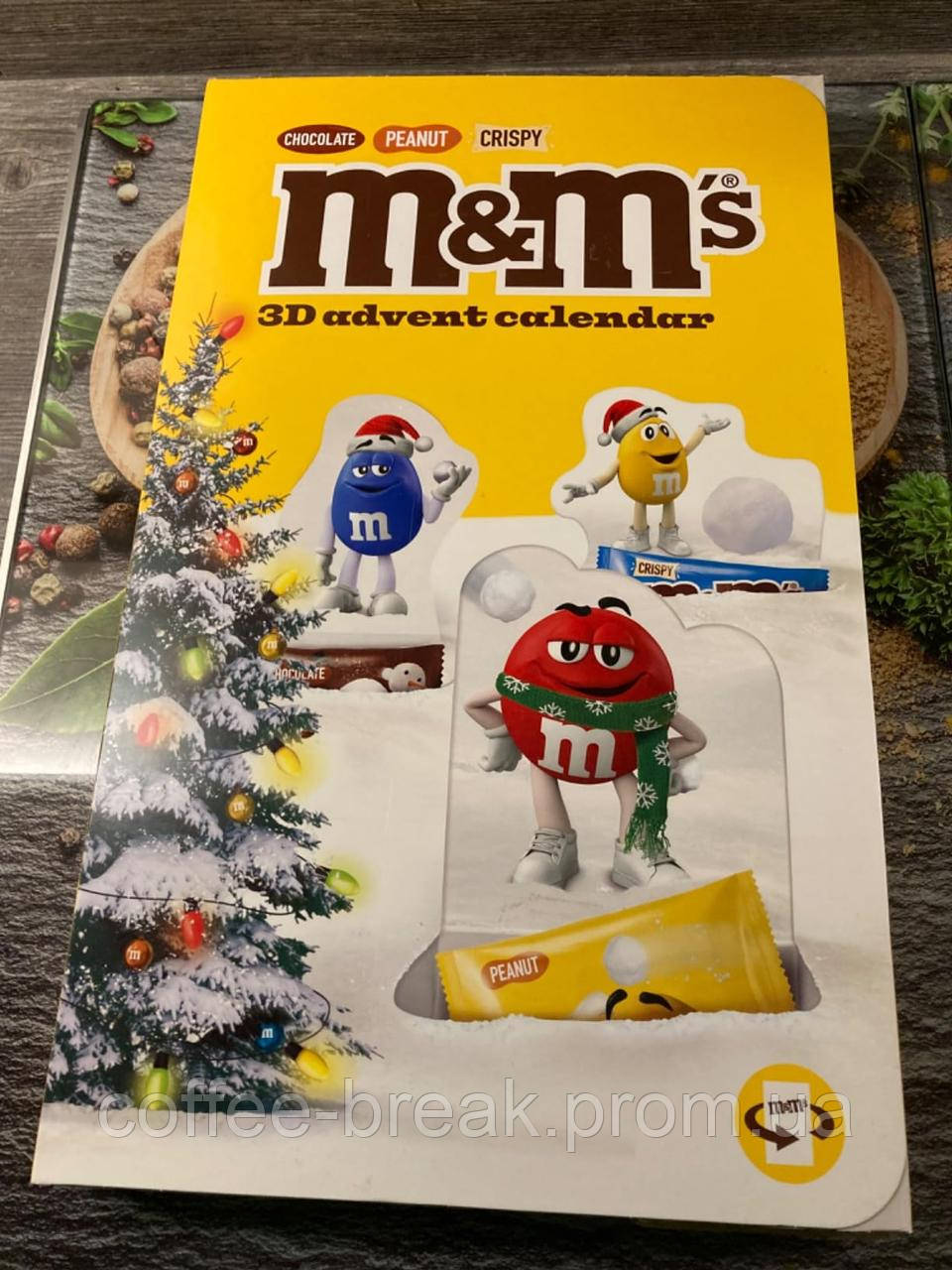 Новогодний Адвент календарь M&ms Advent Calendar 3D календарь для детей ...