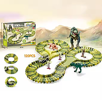 Дитячий автотрек із динозаврами Dinosaur Track Toys 120+8 деталей, фото 4