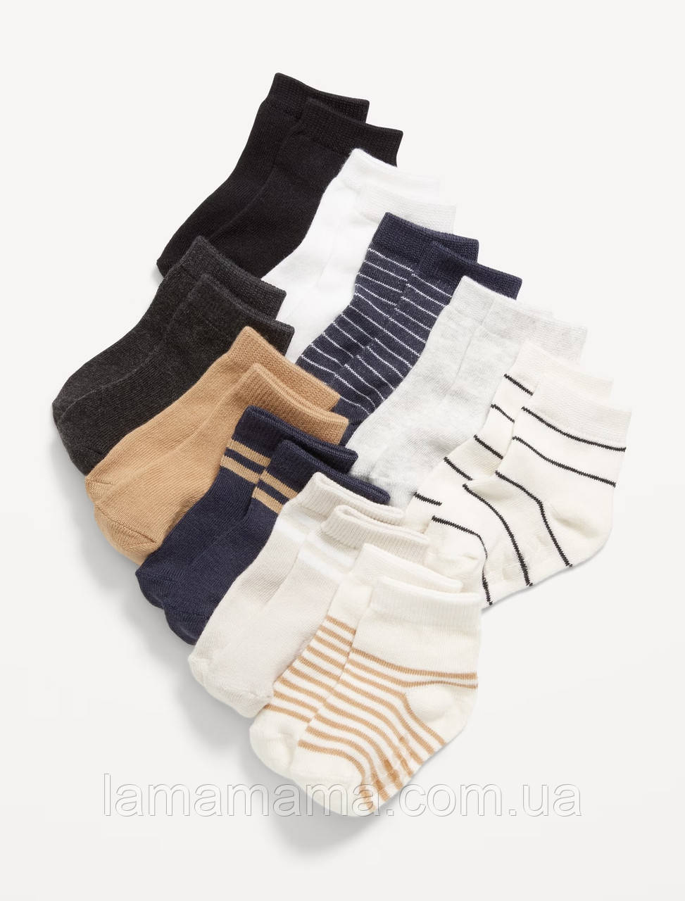 Дитячі шкарпетки махрові для хлопчика 0-6 міс., набір 10 пар, фото 1