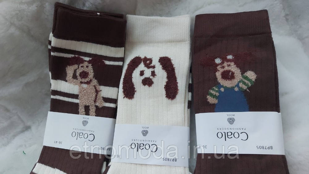 Шкарпетки жіночі з песиками