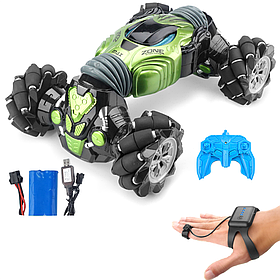 Машинка перевертень всюдихід на радіокеруванні Champions з датчиком жестів та пультом Зелена