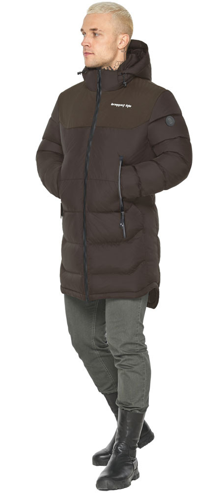 Куртка чоловіча вітрозахисна в шоколадному кольорі модель 15607 52 (XL)