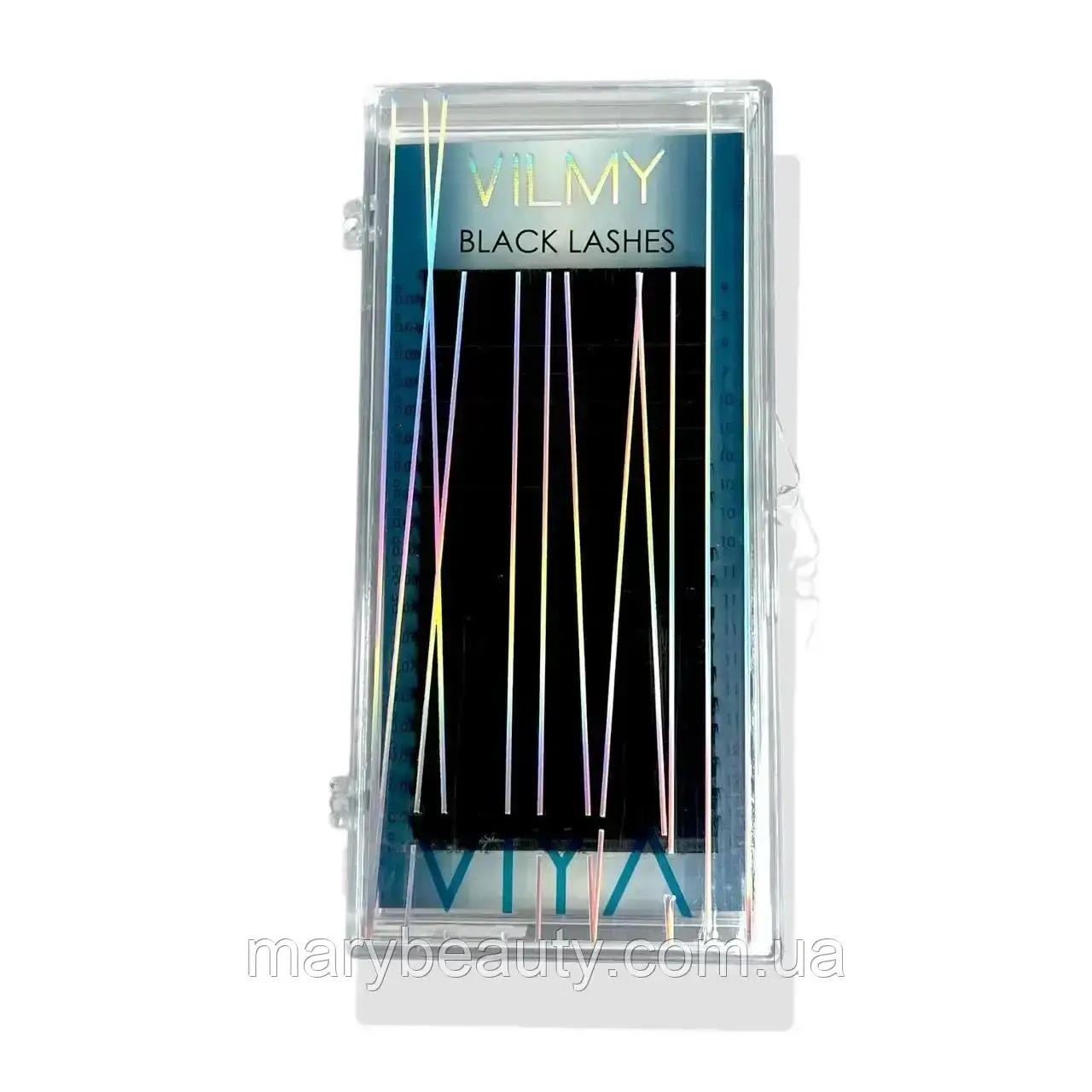 Вії чорні 20 ліній VILMY VIYA вигин L 0.10 mix (6-10), фото 1