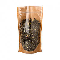 Дой-Пак (крафт+прозора сторона) розміром 140x240x45 мм із зіп-застібкою, 100 шт