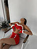 Костюм міс Клаус в комплекті: бюст, спідничка, рукавички, фото 2