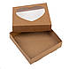 Коробка 150х150х35 для пряника з вікном у формі "Серця", крафт, фото 2
