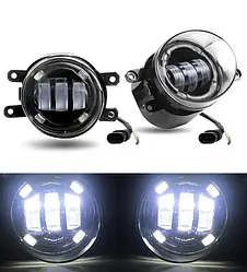 Протитуманні фари LED ПТФ Toyota Avensis, Camry, Corolla, Highlander, Land Cruiser Prado, RAV 4 5000k з ДХО