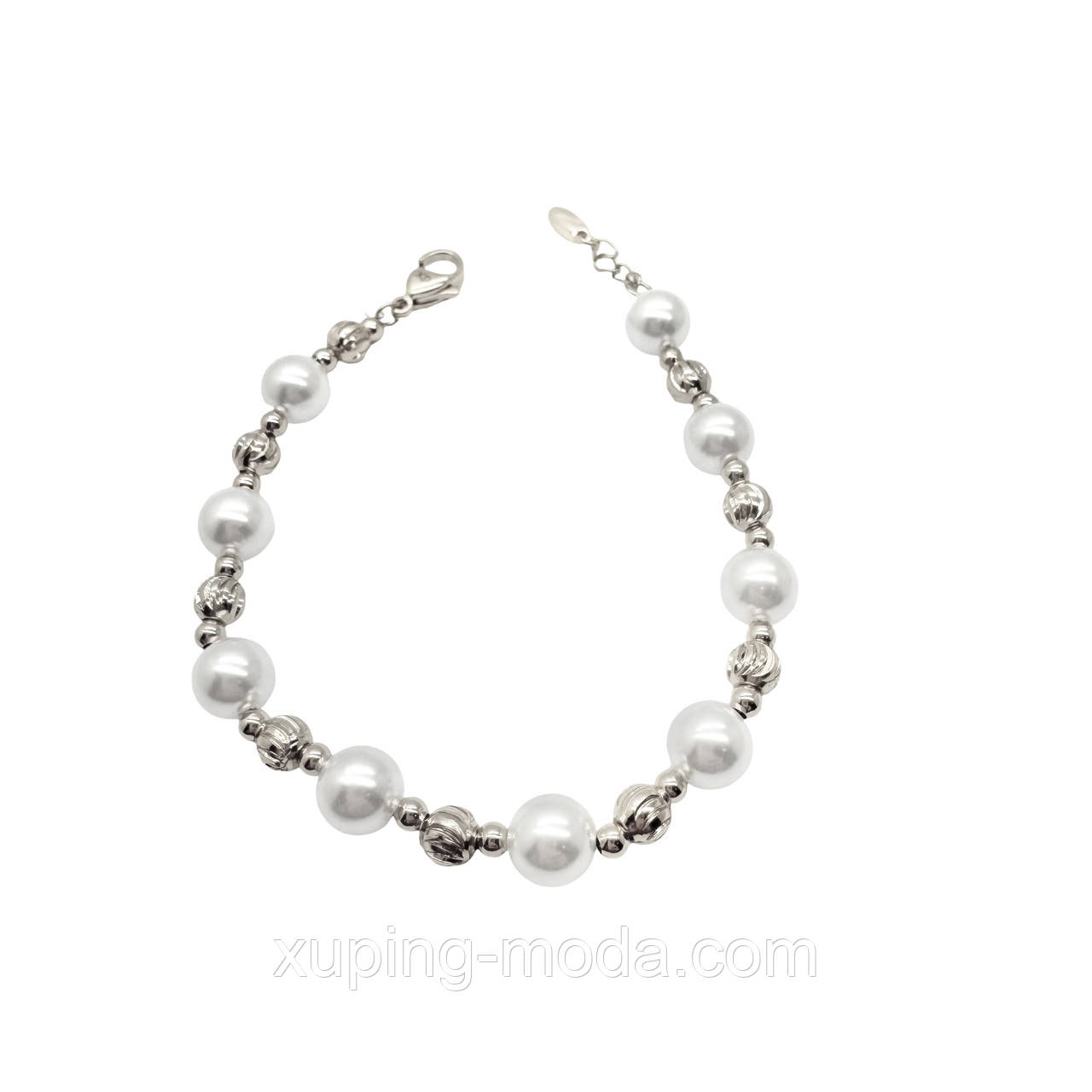 18 см + 2 мм. Браслет ксюіпнг. Родій, фото 1