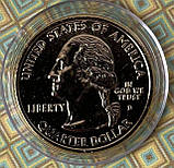 Монета США 25 центів 2003 р. Іллінойс Позолота, фото 3