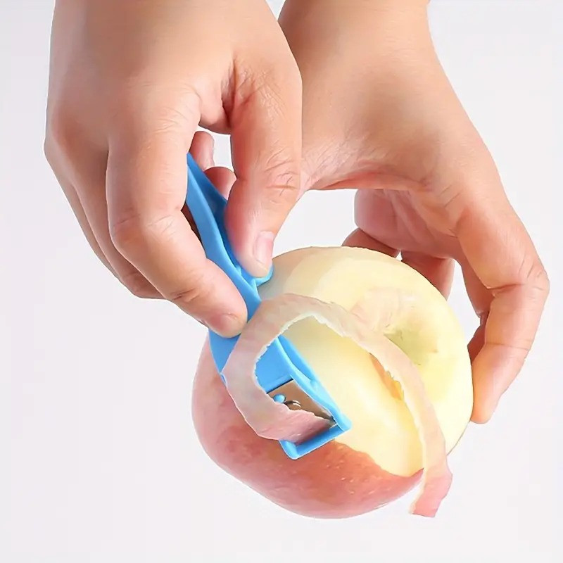 Очищувач яблук Dolphin Thumb - зручний кухонний ґаджет із нержавіючої сталі для очищення яблук, груш тощо., фото 1