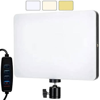 Світлодіодна LED лампа 22,8х15,8см, від мережі, PL260 / Прямокутна лампа для зйомок / Студійне світло