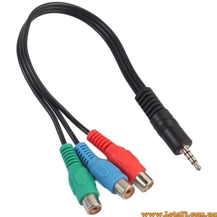 Кабель компонентний RCA 3.5 мм AUX BN39-01154C для підключення YPbPr зелений синій червоний роз'єми без підтримки аудіо