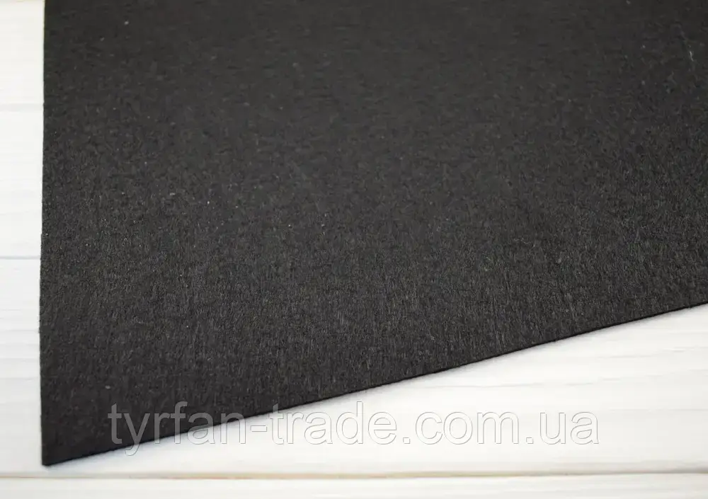 Технічна повсть — колір чорний 3 мм, фото 1