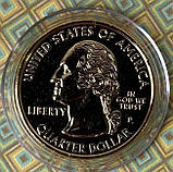 Монета США 25 центів 1999 р. Делавер Позолота, фото 3